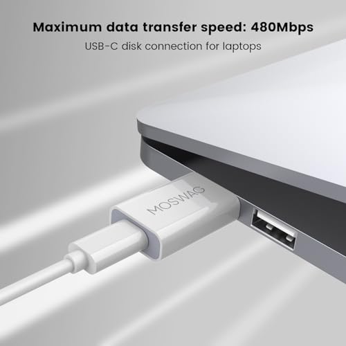 MOSWAG 4 Packs USB C auf USB Adapter USB Stecker auf USB C Buchse Adapter USB C Adapter Kompatibel mit Mag Safe Ladegerät,i Mac,Mac Book Pro,Mac Book,Laptops,PC,Computer und mehr – Bild 7
