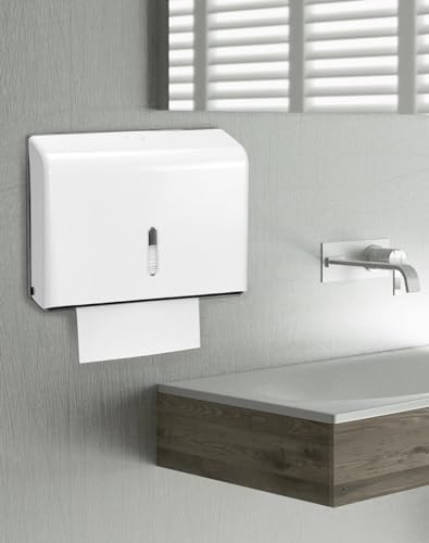 QWORK Wall-Mounted Paper Towel Dispenser Durable Multi-Fold Easy to Use