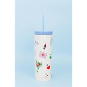 kate spade new york Acrylic Tumbler with Lid and Straw, 24 oz Tumbler, Slim Double Wall Tumbler, Wedding Cake Toss kate spade new york Acrylic Tumbler with Lid and Straw 24 oz Tumbler Slim Double Wall Tumbler Wedding Cake Toss