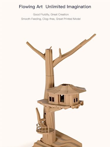 Creality CR PLA Holzfilament 1,75 mm, 1 kg Spule PLA Filament, Natürliche Matte Holzstruktur, Grünes Material, Maßgenauigkeit +/- 0,03 mm, Kompatibel mit 3D-Drucker – Bild 5