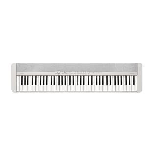 Casio CT-S1-76WE Clavier de Piano avec 76 Touches Sensibles à la Vélocité et 61 Tonalités en Blanc - Les Beatles, Paul McCartney, John Lennon, RIngo Starr, George Harrison