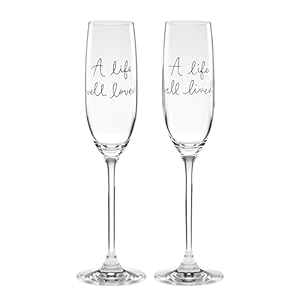 kate spade new york Charmed Life 2-Piece Toasting Flutes, Clear kate spade new york Charmed Life 2 Piece Toasting Flutes Clear