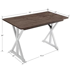 Guyou 60” Farmhouse Wood Bar Table for 4-6 People, French Country Rectangular Counter Height Dining Table High Top Pub Table with Heavy Duty Distressed Legs for Kitchen, Breakfast Nook and Home Bar Guyou 60 Farmhouse Wood Bar Table for 4 6 People French Country Rectangular Counter Height Dining Table High Top Pub Table with Heavy Duty Distressed Legs for Kitchen Breakfast Nook and Home Bar