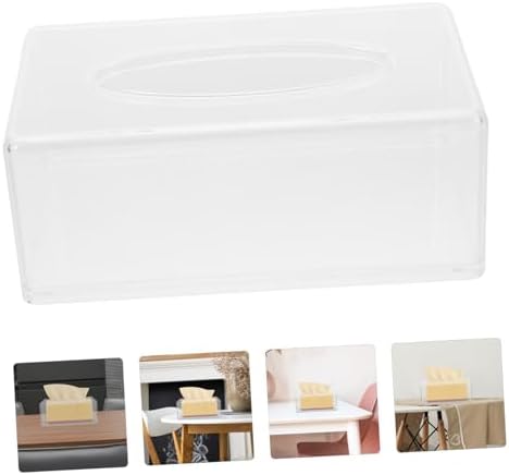 Homoyoyo Acrylic Tissue Box Lid Holder Compact Napkin Dispenser with Modern Design