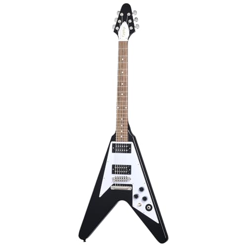 Epiphone Kirk Hammett 1979 Flying V Ebony – Guitare Électrique - Les Beatles, Paul McCartney, John Lennon, RIngo Starr, George Harrison Epiphone Kirk Hammett 1979 Flying V Ebony - Guitare Électrique