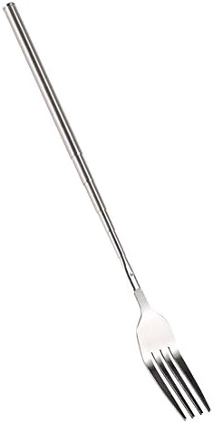 Durable Extendable Steel Dinner Fork Perfect for Cutting Fruits and Desserts