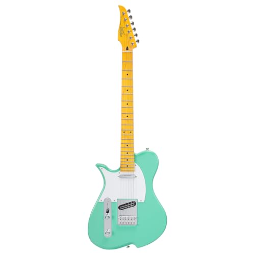 Vola Guitare électrique, Vasti MF MC LH V3, Surf Green Gloss – Touche en érable dur - Les Beatles, Paul McCartney, John Lennon, RIngo Starr, George Harrison Vola Guitare électrique, Vasti MF MC LH V3, Surf Green Gloss - Touche en érable dur