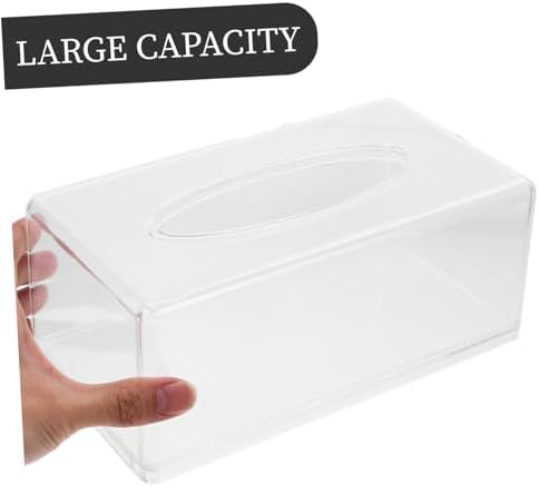 Acrylic Tissue Box Holder Unique Design for Home Kitchen