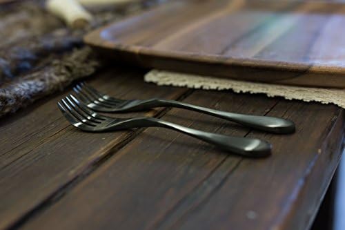 KNORK Original Steel Titanium Coated Fork Set 4 Piece Matte Black