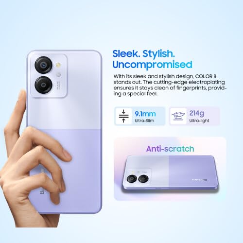 Blackview Color 8 Smartphone Ohne Vertrag, 16GB+256GB, 6,75" FHD+ 90Hz, 50MP+8MP Kamera, 6000mAh Akku, DREI Kartensteckplätze, Android 13 Handy, Smart-K Box Lautsprecher, GPS Schwarz – Bild 4