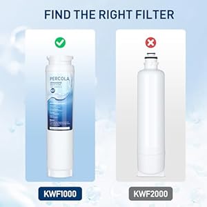 KWF1000 Water Filter NSF 42 372 Certified Filter Replacement for Miele 11513640 KWF1000 Intensive Clear Water Filter for Master Cool Appliances with Ice Maker 3 Pack