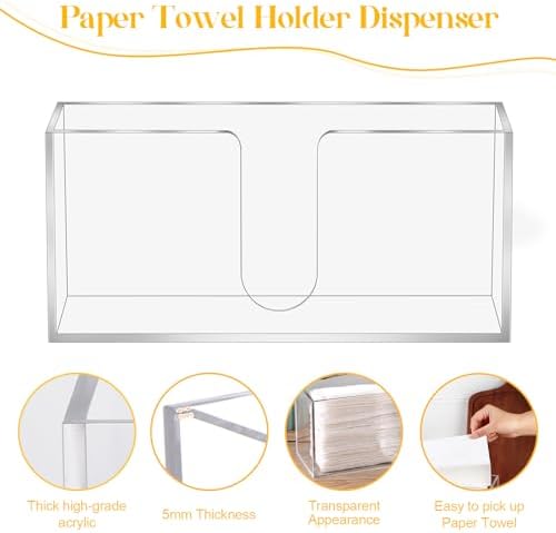 4-Pack Acrylic Dispenser with Multi-Fold Compatibility