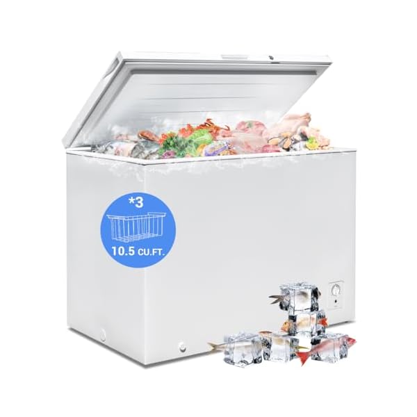   Smad-Chest-Freezer-10-Cu-Ft-Large-Deep-Freezer-with-Lock-and-3-Removable-Basket-Adjustable-Thermostat-Low-Noise-Garage-Ready-Chest-Freezer-for-Home-Kitchen-and-Basement-White