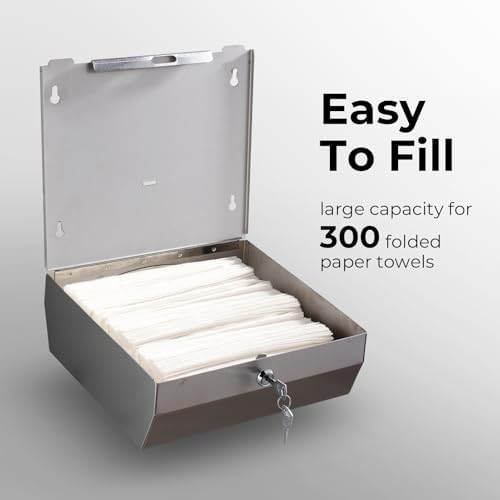 Space-Saving Stainless Steel Wall-Mount Towel Dispenser