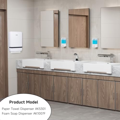 AIKE 400 Sheet Multifold Paper Towel Dispenser Wall-Mount for Commercial Use