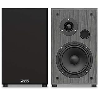 Wiibo String 15 Grey – Enceintes HiFi de Bibliothèque – Puissance 100W – Niveau de Pression Acoustique >80dB – Tweeter 2 Pouces et Woofer 5 Pouces – Paire d’Enceintes Surround Sound - Les Beatles, Paul McCartney, John Lennon, RIngo Starr, George Harrison