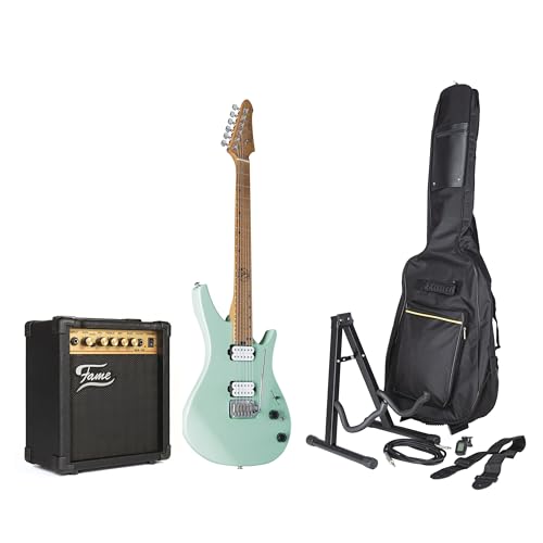 J & D DX-100 Mint + MA15 – Pack guitare electrique-Set - Les Beatles, Paul McCartney, John Lennon, RIngo Starr, George Harrison J & D DX-100 Mint + MA15 - Pack guitare electrique-Set