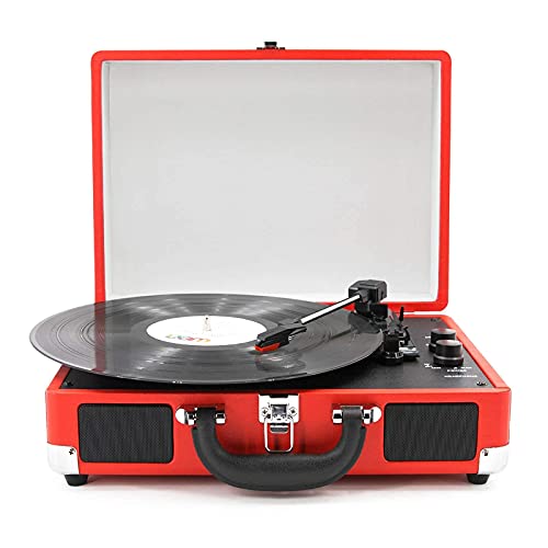 Platine Vinyle Portable avec Haut-parleurs stéréo, Prend en Charge USB, Sortie Casque MP3, Lecture de Musique sur téléphone Portable, Tourne-Disque Bluetooth pour la Maison (Rouge) - Les Beatles, Paul McCartney, John Lennon, RIngo Starr, George Harrison Platine Vinyle Portable avec Haut-parleurs stéréo, Prend en Charge USB, Sortie Casque MP3, Lecture de Musique sur téléphone Portable, Tourne-Disque Bluetooth pour la Maison (Rouge)