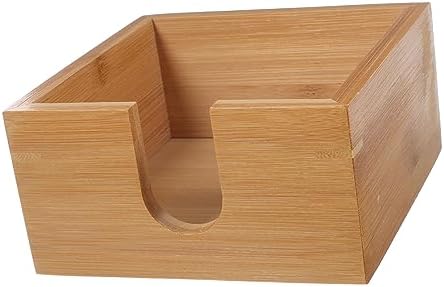 HOLIDYOYO Bamboo Napkin Holder Dispenser