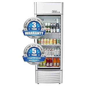   PremiumLevella-PRF65DX-Single-Door-Merchandiser-Refrigerator-Upright-Beverage-Cooler-65-cu-ft-Silver-65-cuft-Single-Swing-Door