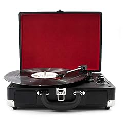 Platine Vinyle Portable avec Haut-parleurs stéréo, Prend en Charge USB, Sortie Casque MP3, Lecture de Musique sur téléphones Portables, Tourne-Disque Bluetooth pour la Maison (Noir - Les Beatles, Paul McCartney, John Lennon, RIngo Starr, George Harrison