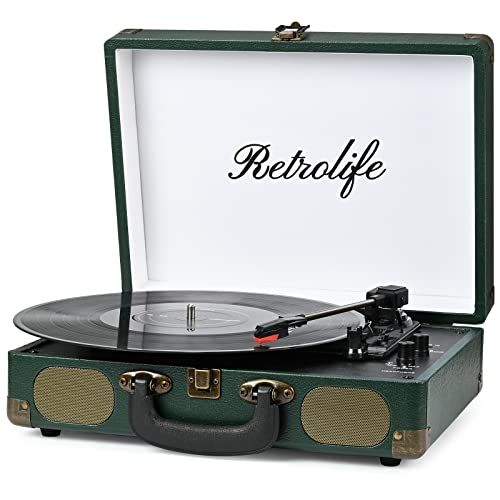 Portable Platine Vinyle à 3 Vitesses 33/45/78 Tourne Disque avec Enceintes Intégrées, AUX in et Prise RCA, Conception de Valise Rétro Vintage - Les Beatles, Paul McCartney, John Lennon, RIngo Starr, George Harrison Portable Platine Vinyle à 3 Vitesses 33/45/78 Tourne Disque avec Enceintes Intégrées, AUX in et Prise RCA, Conception de Valise Rétro Vintage