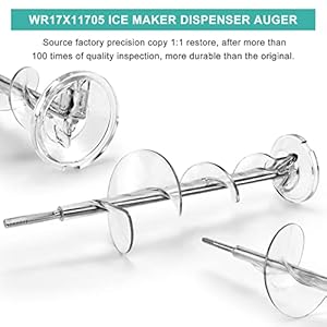   WR17X11705-Ice-Maker-Auger-Fit-for-G-E-Hot-Point-Refrigerator-by-AMI-PARTS-Refrigerator-Freezer-Ice-Bucket-Replaces-WR17X11939-1042091-AP3849786-PS1018130-AP3672963-PS964350