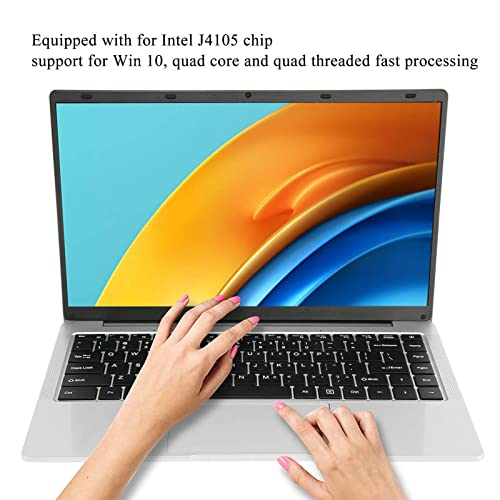Garsent Windows 10-Laptops, 14-Zoll-Laptop mit 8+1 TB für J4105-CPU, HD-IPS-Display mit 1920 X 1080, Dualband-WLAN mit 2,4 GHz, Stereolautsprecher, Webcam, Lange Akkulaufzeit – Bild 4