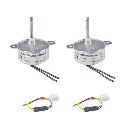 CHANCS TYC-40 Petit moteur synchrone DC 12V 5RPM Arbre 35mm CW/CCW Moteur électrique pour lumières colorées décoratives - Les Beatles, Paul McCartney, John Lennon, RIngo Starr, George Harrison CHANCS TYC-40 Petit moteur synchrone DC 12V 5RPM Arbre 35mm CW/CCW Moteur électrique pour lumières colorées décoratives