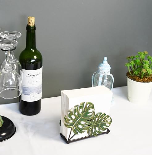 Olgift Metal Ginkgo Leaves Napkin Holder