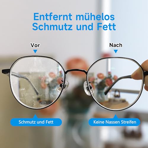 MOSSLIAN Brillenputztücher Feucht Bildschirm Reinigungstücher für Brillen, Handy, Laptops, Tastaturen, Brillengläsern, Hörgeräten, iPads, iWatch und Computern,40 Stück – Bild 5