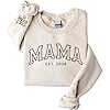 NAZENTI Embroidered Mama Sweatshirt...