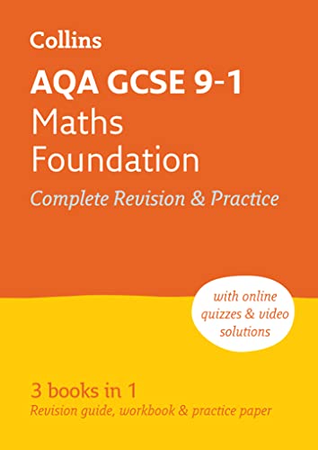 AQA GCSE 9-1 Maths Foundation All-in-One Complete Revision and Practice: Ideal for the 2025 and 2026 exams (Collins GCSE Grade 9-1 Revision)
