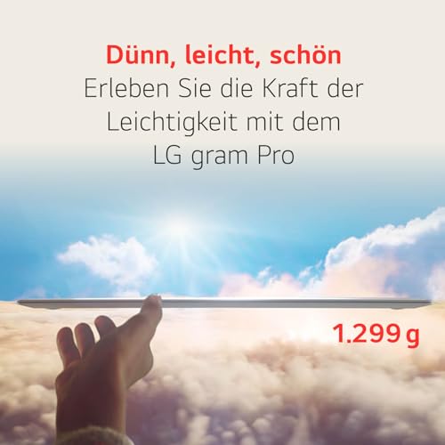 2024 LG gram Pro 17 Zoll Notebook - 1299g Intel Core Ultra7 Laptop (16GB RAM, 1TB Dual SSD, 23,5h Akkulaufzeit, IPS Panel Anti-Glare Display, Win 11 Home) - Schwarz – Bild 8