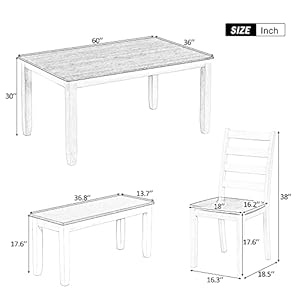   Farmhouse-6-Piece-Dining-Room-Table-Set-with-Bench-and-Chairs-Solid-Wood-Kitchen-Dining-Table-Set-for-6-Persons-Walnut-Cottage-White