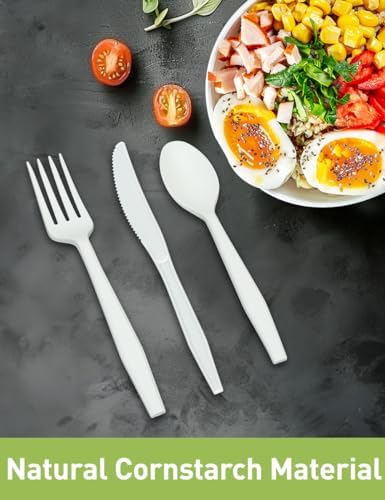 IDING Choice Compostable Forks 200 Count BPA Free Eco Friendly Heavyweight