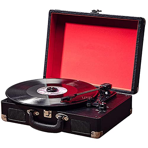 Tourne-Disque Vinyle, Tourne-Disque 3 Vitesses avec Haut-parleurs stéréo intégrés, Tourne-Disque Bluetooth Prend en Charge la Sortie Ligne, entrée AUX, Prise Casque, Valise Vintage - Les Beatles, Paul McCartney, John Lennon, RIngo Starr, George Harrison Tourne-Disque Vinyle, Tourne-Disque 3 Vitesses avec Haut-parleurs stéréo intégrés, Tourne-Disque Bluetooth Prend en Charge la Sortie Ligne, entrée AUX, Prise Casque, Valise Vintage