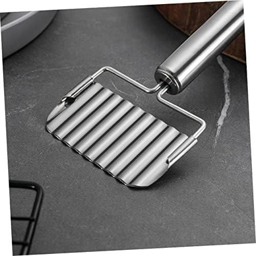 Ergonomic Stainless Steel Potato Slicer - 2 Piece Wave Chopper Carrot Crinkle Cutter