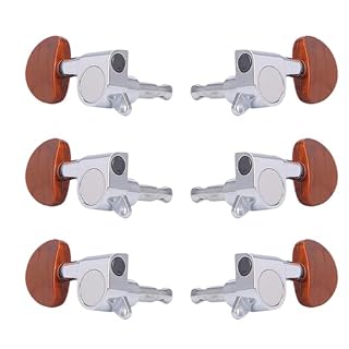 Lot de 6 mécaniques de rechange scellées pour cordes de guitare 3L3R - Les Beatles, Paul McCartney, John Lennon, RIngo Starr, George Harrison
