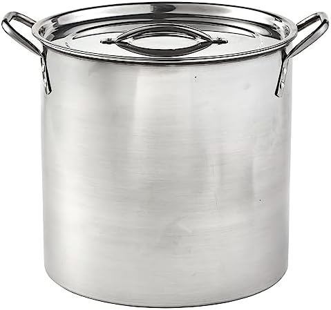 16-Quart Stainless Steel Stock Pot with Lid Silver