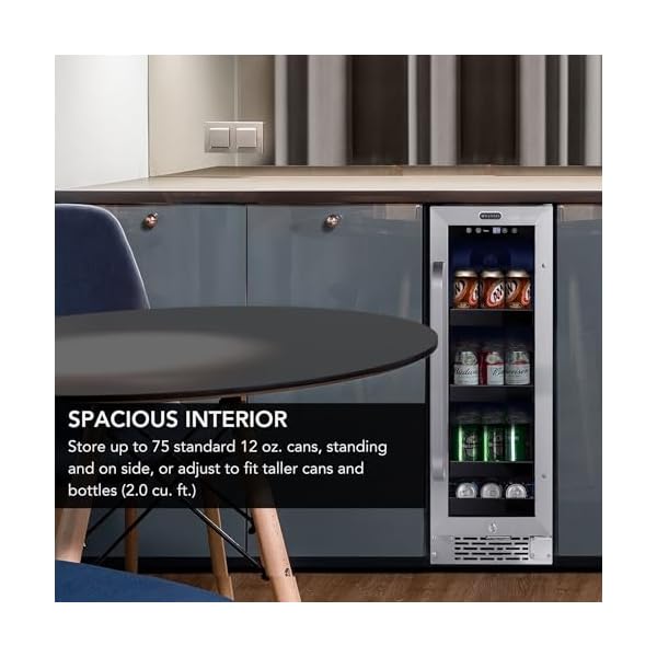   Whynter-BBR-638SB-Built-in-Under-Counter-12-inch-Beverage-Refrigerator-and-Cooler-Fridge-with-Glass-Door-20-Cubic-Feet-Stainless-75-Capacity-Can