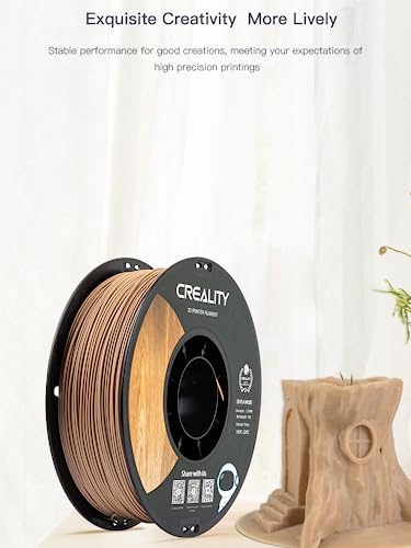 Creality CR PLA Holzfilament 1,75 mm, 1 kg Spule PLA Filament, Natürliche Matte Holzstruktur, Grünes Material, Maßgenauigkeit +/- 0,03 mm, Kompatibel mit 3D-Drucker – Bild 6