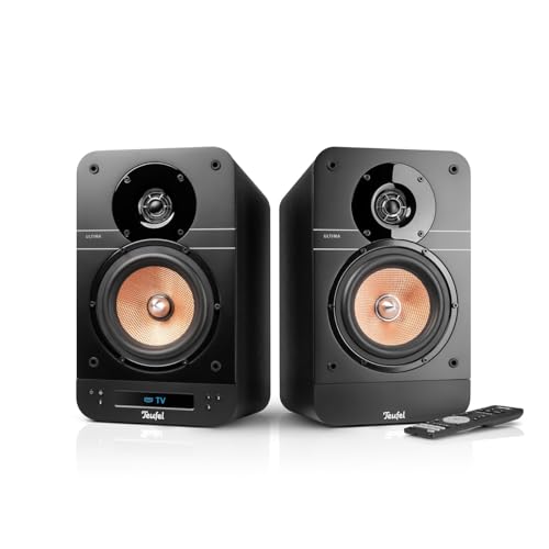 Teufel Ultima 25 Active Paire d’enceintes bibliothèques Actives avec récepteur AV intégré, Bluetooth 5.0 avec aptX® et AAC, Radio Dab+, Multiples Options de connectivité, Noir - Les Beatles, Paul McCartney, John Lennon, RIngo Starr, George Harrison Teufel Ultima 25 Active Paire d'enceintes bibliothèques Actives avec récepteur AV intégré, Bluetooth 5.0 avec aptX® et AAC, Radio Dab+, Multiples Options de connectivité, Noir