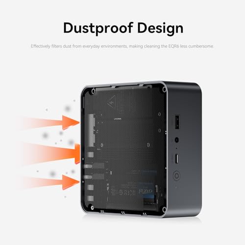 Beelink EQR6 Mini PC, AMD Ryzen 7 7735HS (8C/16T, Up to 4.75GHz), 24G DDR5 Ram 1TB PCIe4.0 SSD, Radeon 680M, SER6 Mini Desktop Computer Support 4K Dual Display, Dual HDMI, WiFi6, BT5.2, Dual LAN – Bild 8