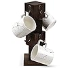   PUERSI-Coffee-Mug-Holder-for-Counter-Rustic-Solid-Wood-Mug-Tree-Farmhouse-Wooden-Coffee-Cup-Rack-Distressed-Mug-Stand-with-8-Hooks-Rustic-Brown