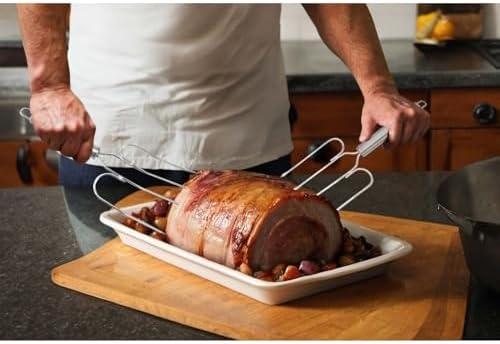 HIC Kitchen Holiday Turkey Lifter Forks Set of 2