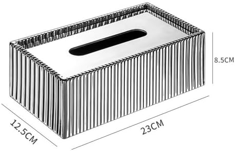 Stainless Steel Tissue Box Holder - Luxurious Design 24-Piece Set Large