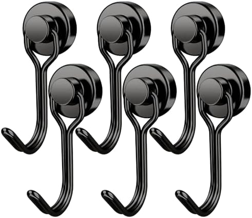 FINDMAG Magnetic Hooks 30 LBS 6 Pack