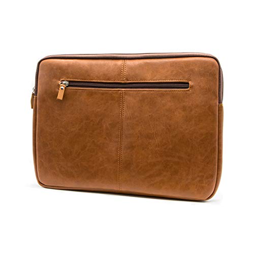 NEGOTIA Vintage Abbey - Laptoptasche 14 Zoll - MacBook Pro 14 Hülle - MacBook Hülle 14 Zoll laptophülle 14 Zoll - Braun – Bild 3
