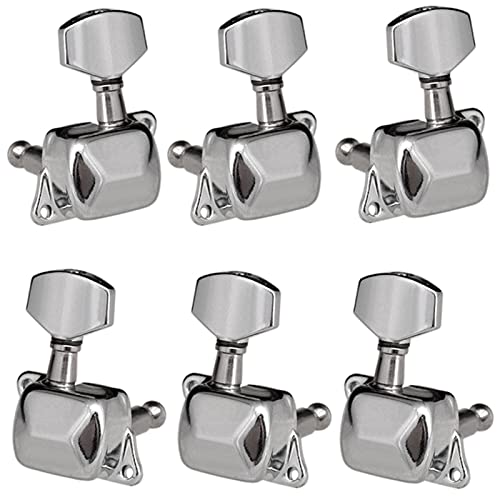 QAOHE Chevilles de réglage Piquets de réglage de corde de guitare 6 pièces Mécanique de réglage semi-fermée Mécaniques pour guitare électrique Guitare acoustique (3 gauche + 3 droite, argent) - Les Beatles, Paul McCartney, John Lennon, RIngo Starr, George Harrison QAOHE Chevilles de réglage Piquets de réglage de corde de guitare 6 pièces Mécanique de réglage semi-fermée Mécaniques pour guitare électrique Guitare acoustique (3 gauche + 3 droite, argent)